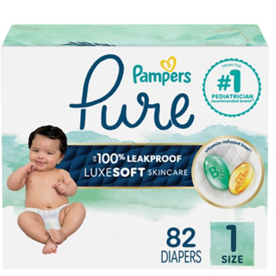 Pampers Pure Size 1 Super Pack - 82 Count