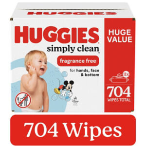 Huggies Simply Clean Unscented Baby Wipes Flip-Top Packs 704 Wipes Total - 11 Count