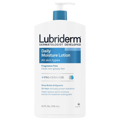 Lubriderm Daily Moisture Body Lotion Fragrance-free - 24 FZ