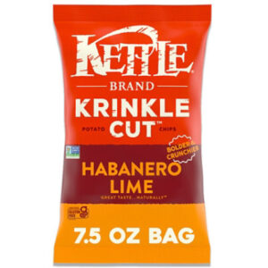 Kettle Brand Krinkle Cut Habanero Lime Kettle Potato Chips - 7.5 Oz