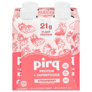 Pirq Plant-Based Very Strawberry Protein Shake in Cartons - 4-11 Fl. Oz.