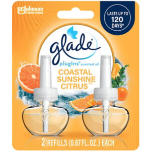 Glade Plugins Coastal Sunshine Citrus Scented Oil Air Freshener Refill - 2-0.67 Oz