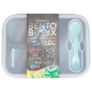 EcoOne 3 Compartment Silicone Expandable Bento Box - Each
