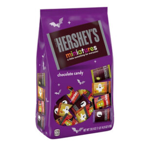 HERSHEY'S Miniatures Assorted Chocolate Halloween Candy Bulk Bag - 30.9 Oz