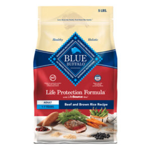 Blue Buffalo Life Protection Formula Adult Dry Dog Food Beef & Brown Rice Recipe Bag - 5 Lb