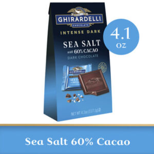 Ghirardelli Intense Dark Chocolate Squares Sea Salt 60% Cacao Bag - 4.1 Oz