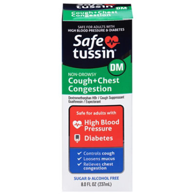 Safetussin DM Cough Suppressant Expectorant Formula - 8 Fl. Oz.