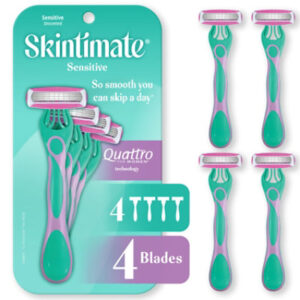 Skintimate Sensitive Womens Disposable Razor - 4  Count