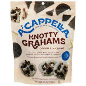 A'cappella Knotty Grahams Cookie & Cream Graham Pretzels - 4.5 Oz