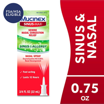 Mucinex Sinus-Max Sinus & Allergy Nasal Spray - 0.75 Fl. Oz.
