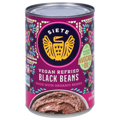 Siete Refried Black Beans - 16 Oz