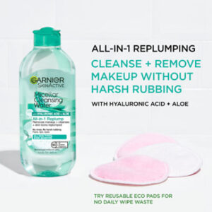 Garnier SkinActive Micellar Hyaluronic Acid Replumping Cleansing Water - 13.5 Fl. Oz.