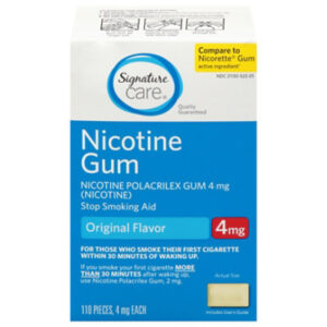 Signature Select/Care Nicotine Gum Uncoated - 110 Count