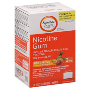 Signature Select/Care Nicotine Gum Coated Fruit - 100 Count