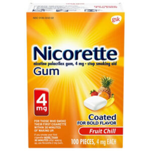 Nicorette 4mg Fruit Chill Gum - 100 Count