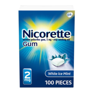 Nicorette White Ice Mint Gum 2mg - 100 Count