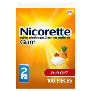 Nicorette 2 Mg Fruit Chill Gum - 100 Count