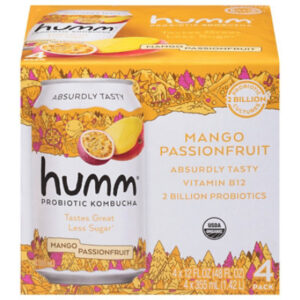 Humm Kombucha Mango Passionfruit 12oz 4pk Cans - 4-12 FZ