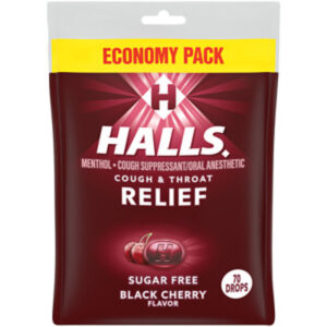 Halls Cough Drops Sugar Free B Cherry - 70 EA