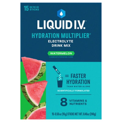 Liquid I.V. Hydration Multiplier Watermelon Electrolyte Powder Drink Mix - 15 Count