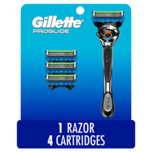 Gillette ProGlide Mens Razor Handle With 4 Blade Refills - Each