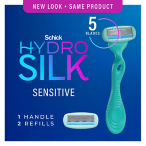 Schick Hydro Silk Sensitive Care Womens Razor Handle And Blade Refills Kit - Each