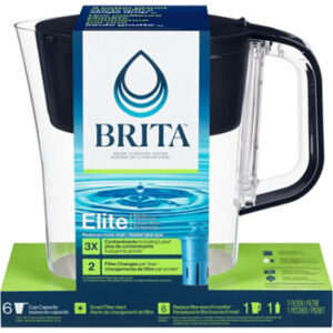 Brita Small 6 Cup Denali Black Water Filter Pitcher with 1 Brita Elite Filter - Each