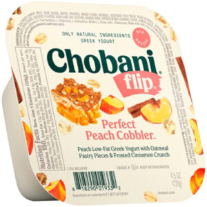 Chobani Flip Low Fat Perfect Peach Cobbler Greek Yogurt - 4.5 Oz