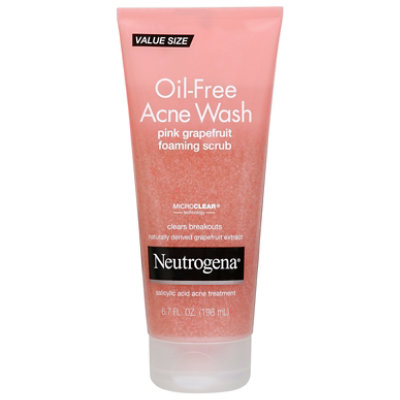 Neutrogena Oil Free Pink Grapefruit Acne Wash Face Scrub - 6.7 Oz