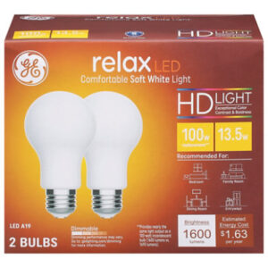 G.E Refresh Dl 13w-100w A21 - 2 Count