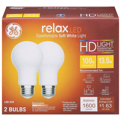 G.E Refresh Dl 13w-100w A21 - 2 Count