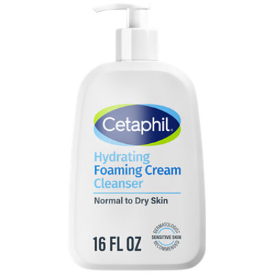 Cetaphil Hydrating Foaming Cream Cleanser Dry to Normal Sensitive Skin - 16 Fl. Oz.