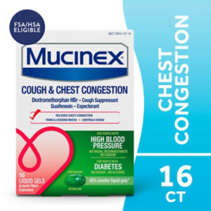 Mucinex Cough & Chest Congestion Fast Release Liquid Gels - 16 Count