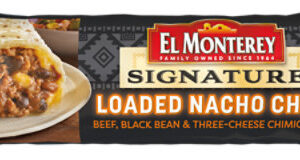 El Monterey Signature Beef Black Bean & Three Cheese Loaded Nacho Chimichanga Single Serve - 4.8 Oz