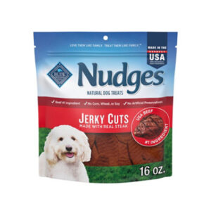 Blue Buffalo Nudges Jerky Cuts Dog Treats with Natural Ingredients Steak - 16 Oz