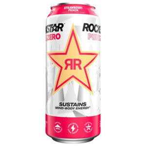 Rockstar Pure Strawberry Peach Zero Sugar Energy Drink - 16 Fl. Oz.