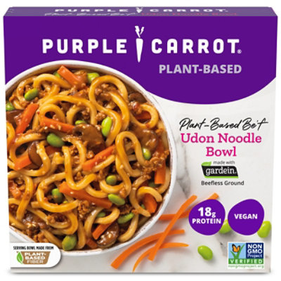 Purple Carrot Vegan Plant Based Beef Udon Noodle Bowl - 10.75 Oz