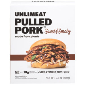 UNLIMEAT Plant Based Sweet And Smokey Pork Pulled Frozen Meatless Box - 9.2 Oz
