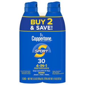 Coppertone Sport SPF 30 Sunscreen Spray Twin Pack - 11 Oz