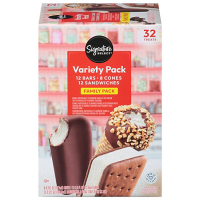 Signature SELECT Ice Cream Cones Bar & Sandwich Variety Pack - 106.4 Fl. Oz.