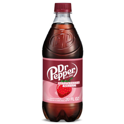 Dr Pepper Strawberries And Cream Soda Bottle - 20 Fl. Oz.