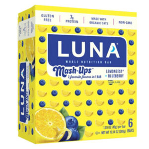 LUNA Mash-Ups LemonZest  Blueberry Whole Nutrition Bars - 10.14 Oz
