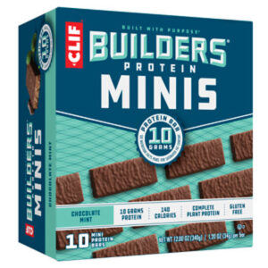 CLIF Builders Minis Chocolate Mint Flavor Protein Bars - 10-1.2 Oz