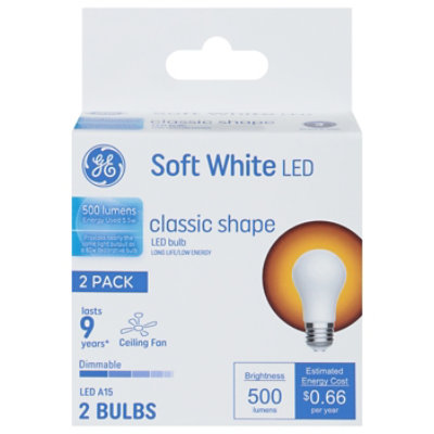 Ge Led 60w Sw Ceiling Fan Frost - 2 CT