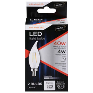 Signature SELECT Bulb Led 40w Clear Multi Bent Tip - 2 CT