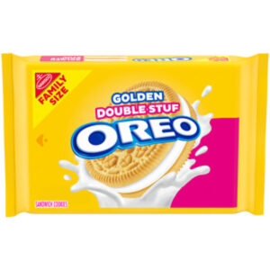 OREO Double Stuf Golden Sandwich Cookies Family Size - 18.71 Oz