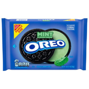 OREO Mint Creme Chocolate Sandwich Cookies Family Size - 18.71 Oz