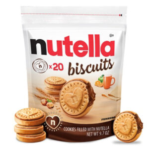 Nutella Biscuits Cookies Hazelnut Spread with Cocoa Kids Snacks 20 Count - 9.7 Oz