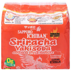 Sapporo Ichiban Sriracha Yakisoba Japanese Style Noodles 5 Count - 18 Oz