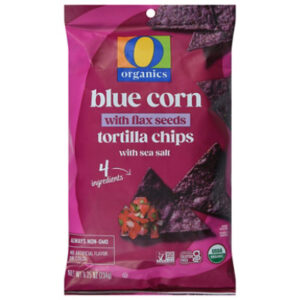 O Organics Blue Corn with flax Tortilla Chips - 8.25 Oz